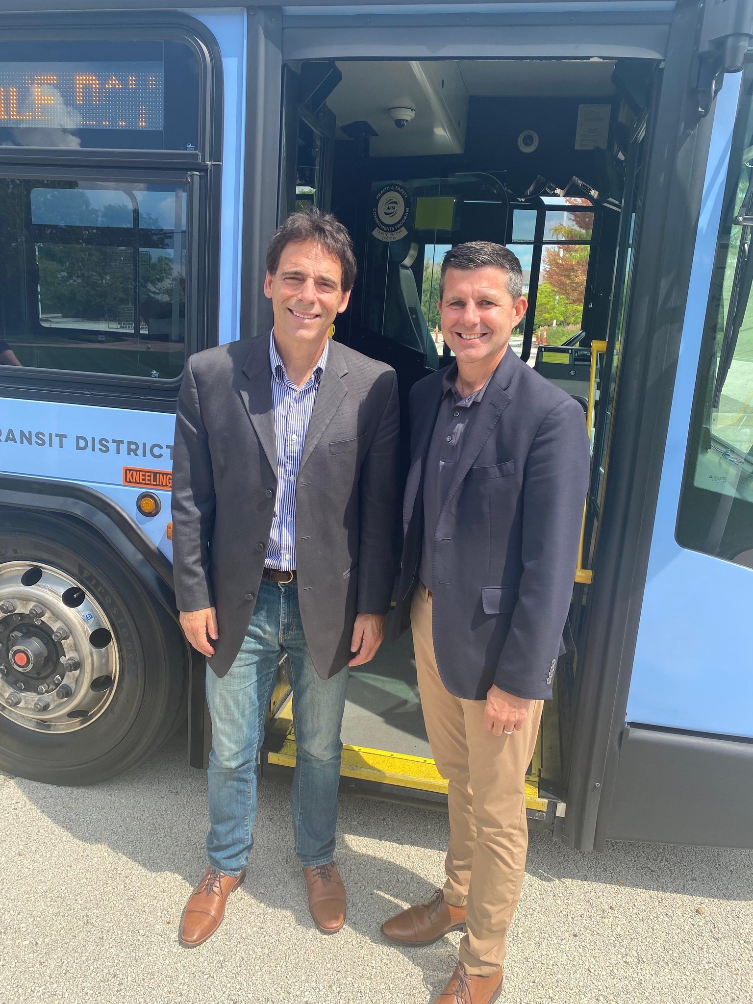Bus outside standing
